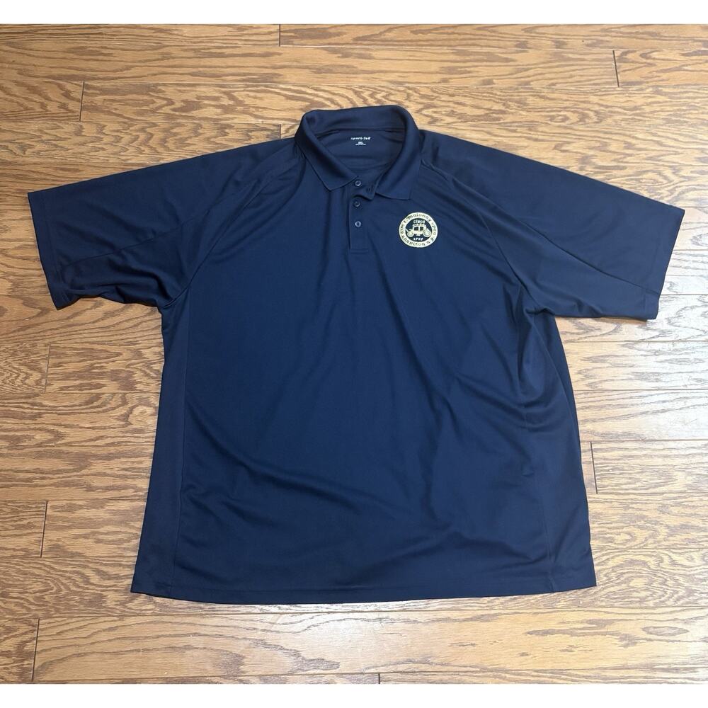 Sport-Tek Charlton Tavern NY Men's Navy Blue Short Sleeve Polo Golf Shirt Sz 3XL